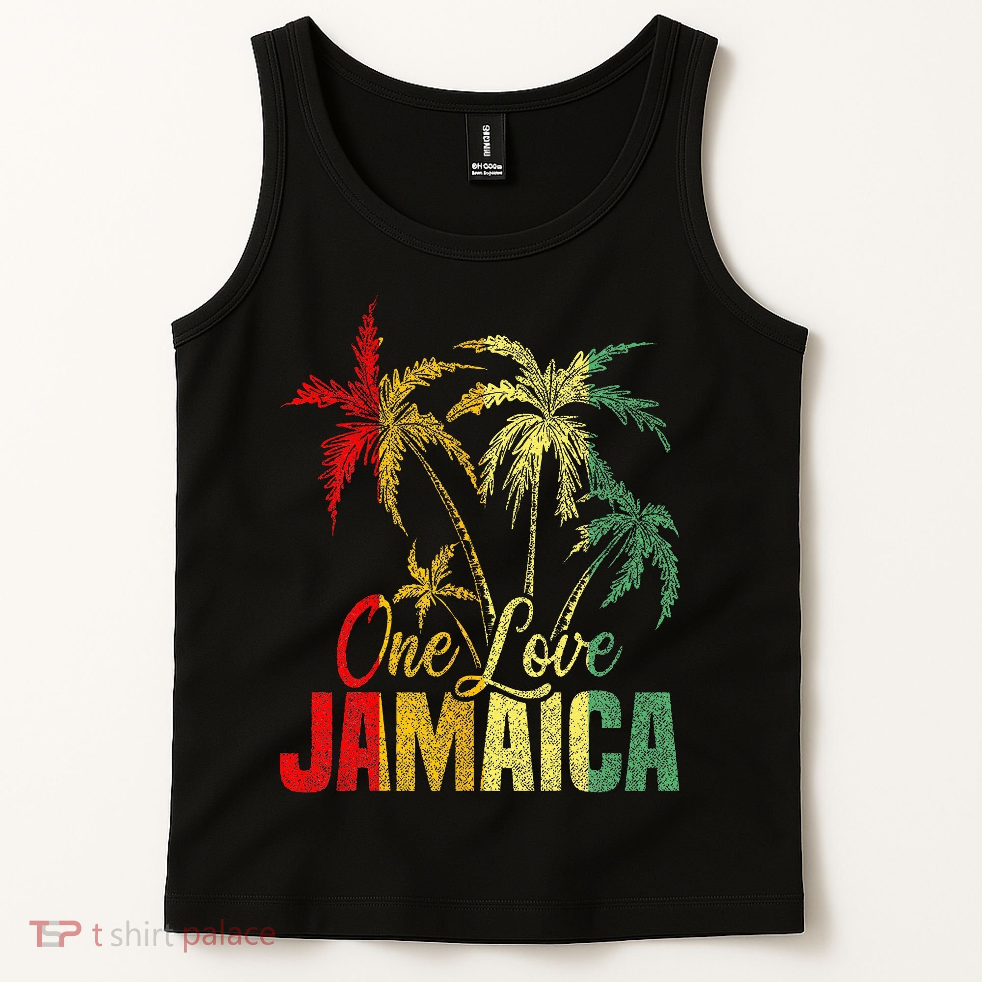 One Love Jamaica Caribbean Vacation Reggae Tank Top