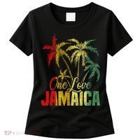 One Love Jamaica Caribbean Vacation Reggae Women's T-Shirt thumb 0