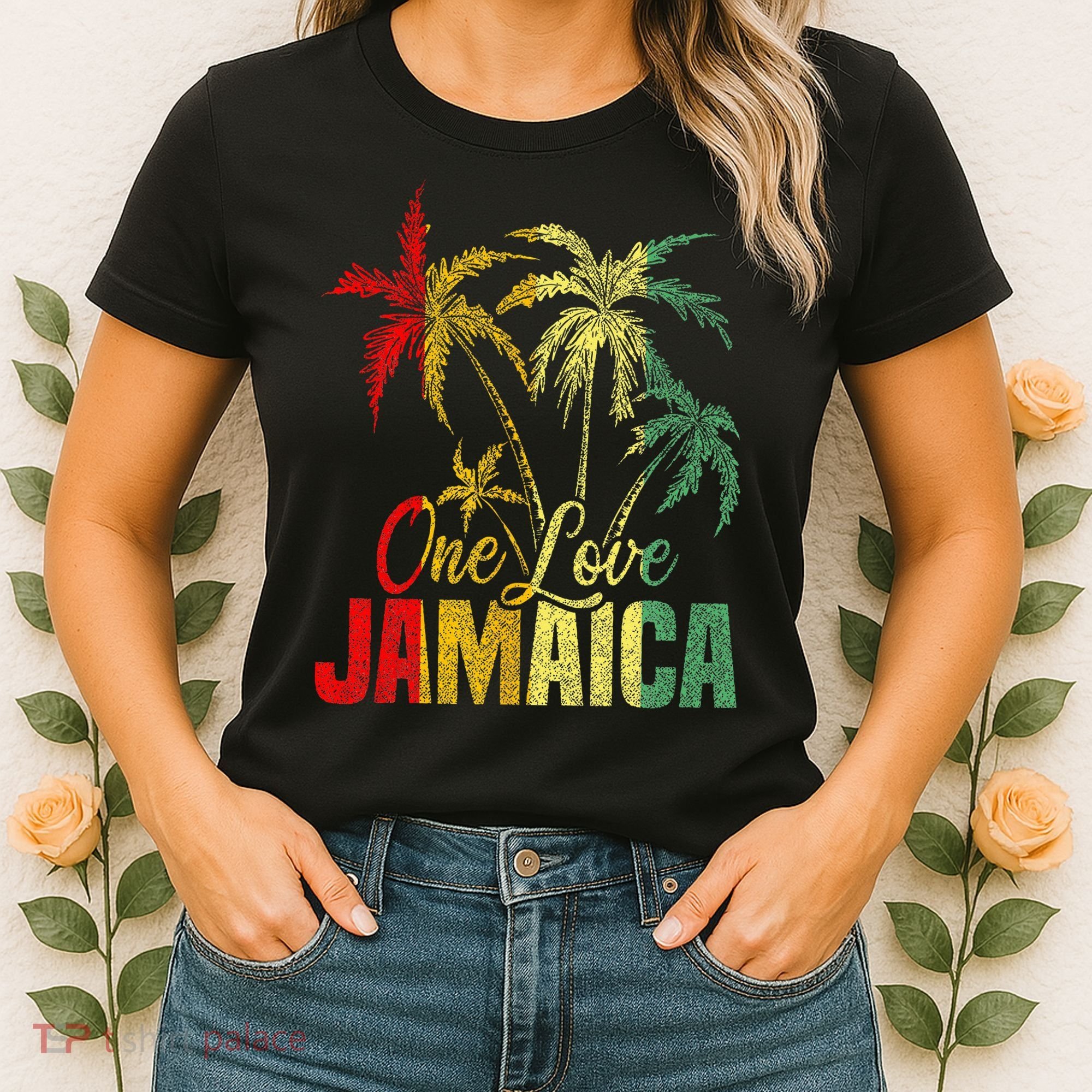 One Love Jamaica Caribbean Vacation Reggae Women's T-Shirt