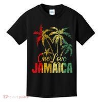 One Love Jamaica Caribbean Vacation Reggae Kids T-Shirt thumb 0