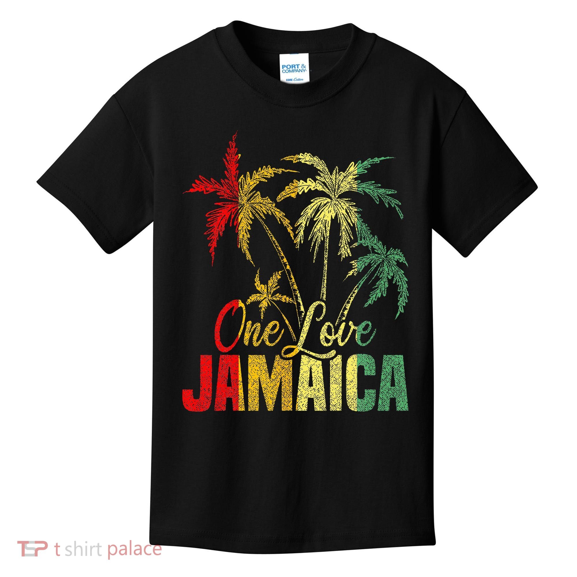 One Love Jamaica Caribbean Vacation Reggae Kids T-Shirt