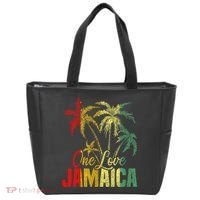 One Love Jamaica Caribbean Vacation Reggae Tote Bag thumb 0