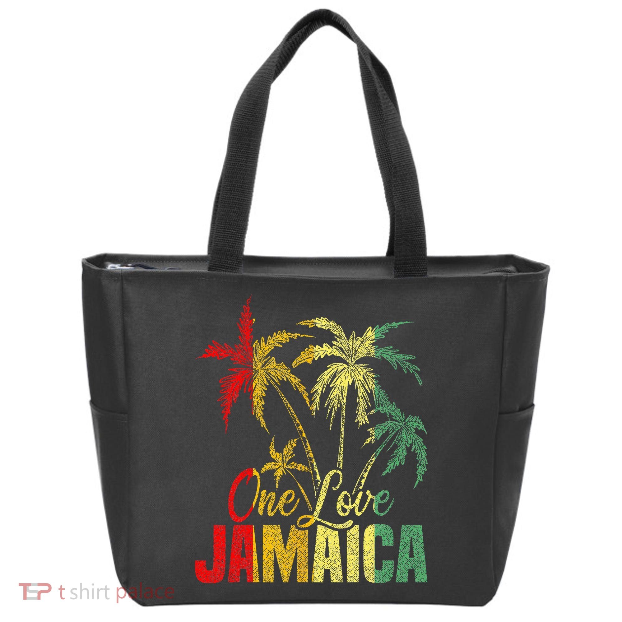 One Love Jamaica Caribbean Vacation Reggae Tote Bag