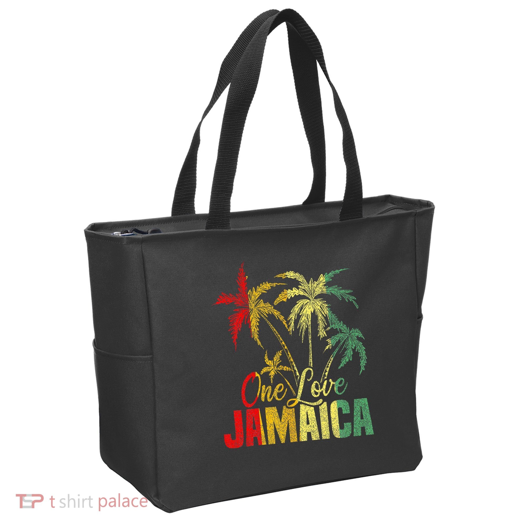 One Love Jamaica Caribbean Vacation Reggae Tote Bag