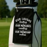 Our Laughs Limitless Memories Countless Friendship Endless Vneck Golf Towel thumb 2