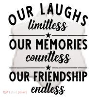 Our Laughs Limitless Memories Countless Friendship Endless Vneck Ceramic Ornament thumb 2