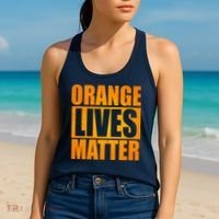 Orange Lives Matter Funny Donald Trump Women's Tank Top thumb 2