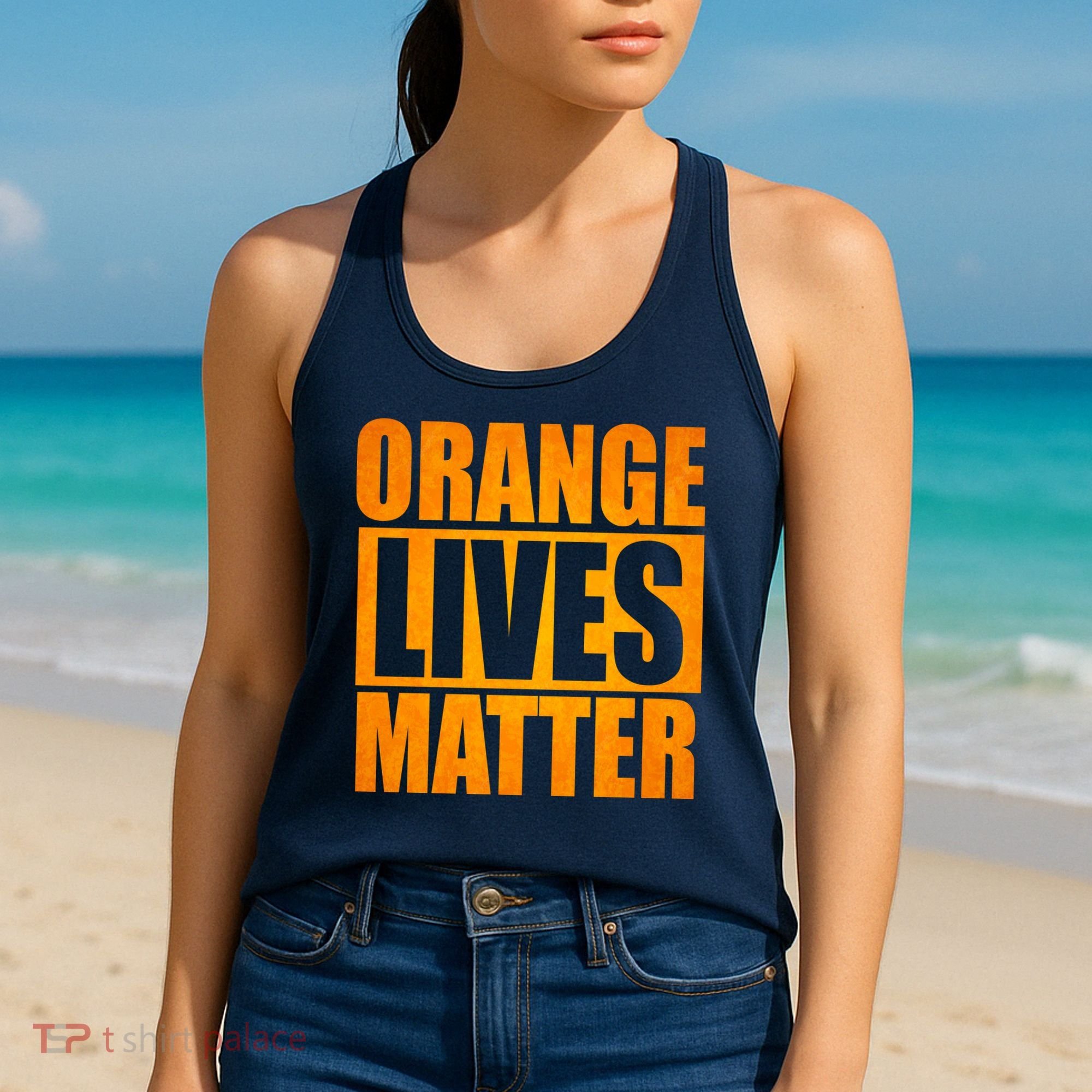 Orange Lives Matter Funny Donald Trump Women's Tank Top