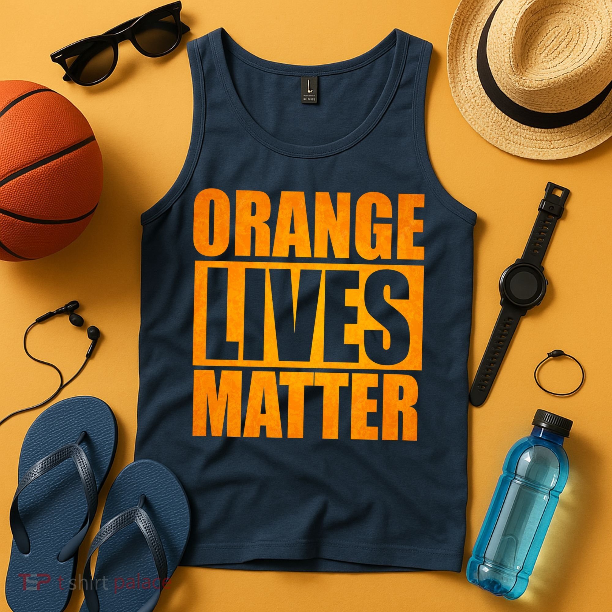 Orange Lives Matter Funny Donald Trump Tank Top