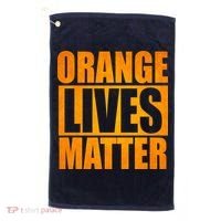 Orange Lives Matter Funny Donald Trump Golf Towel thumb 0