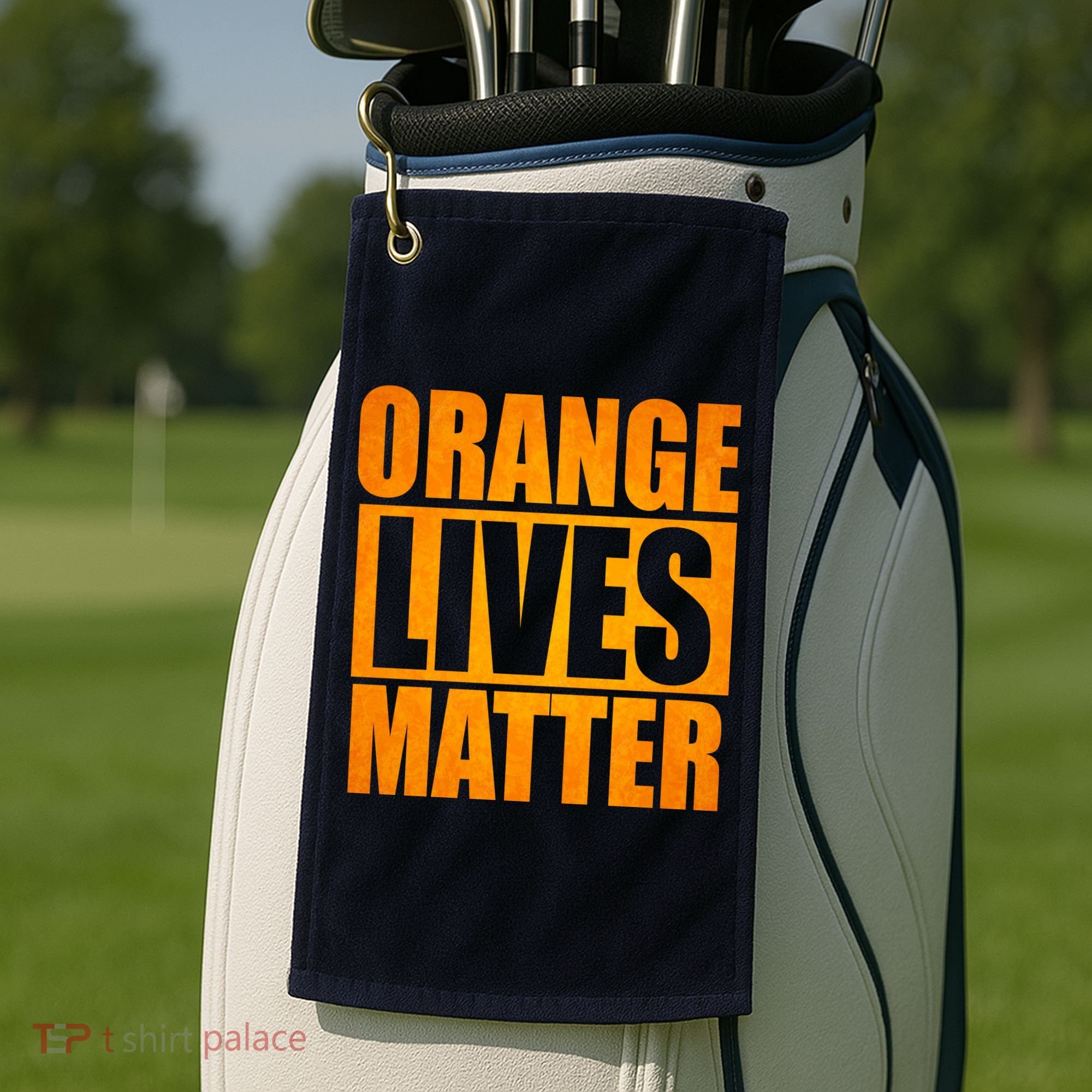 Orange Lives Matter Funny Donald Trump Golf Towel
