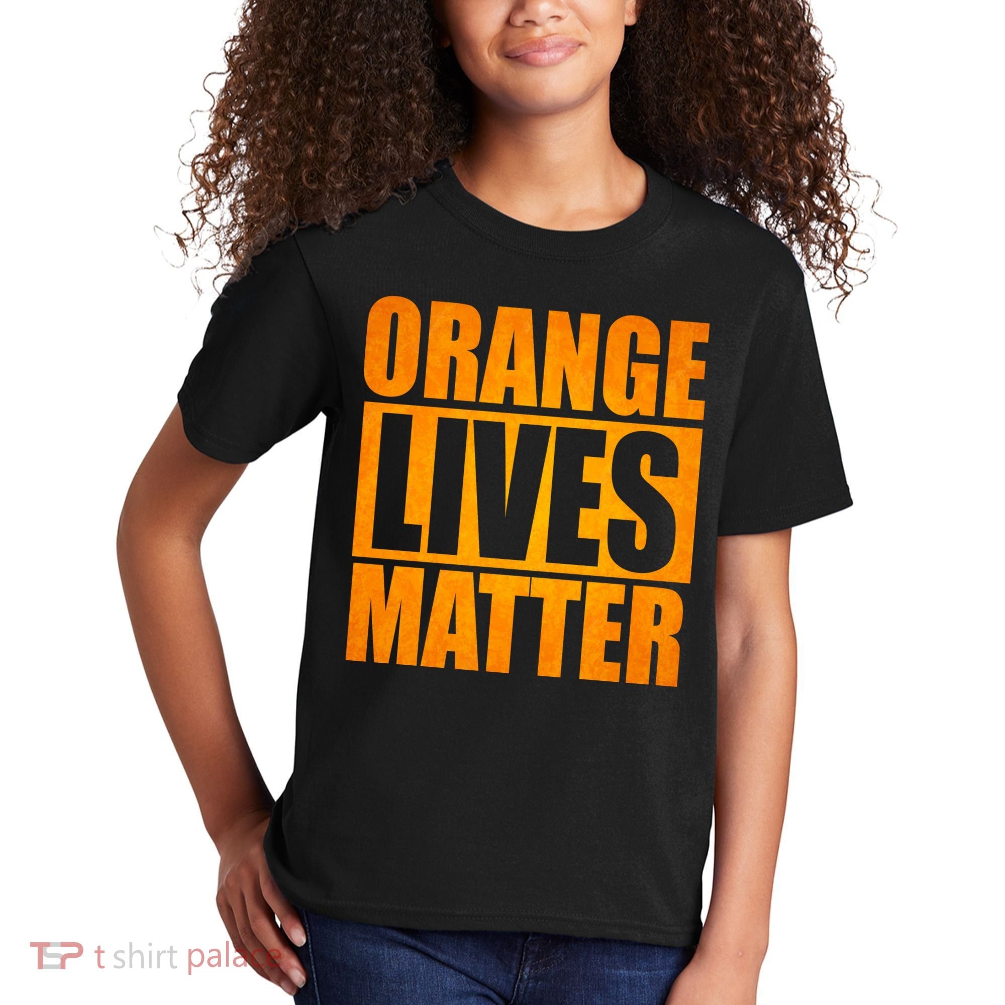 Orange Lives Matter Funny Donald Trump Kids T-Shirt
