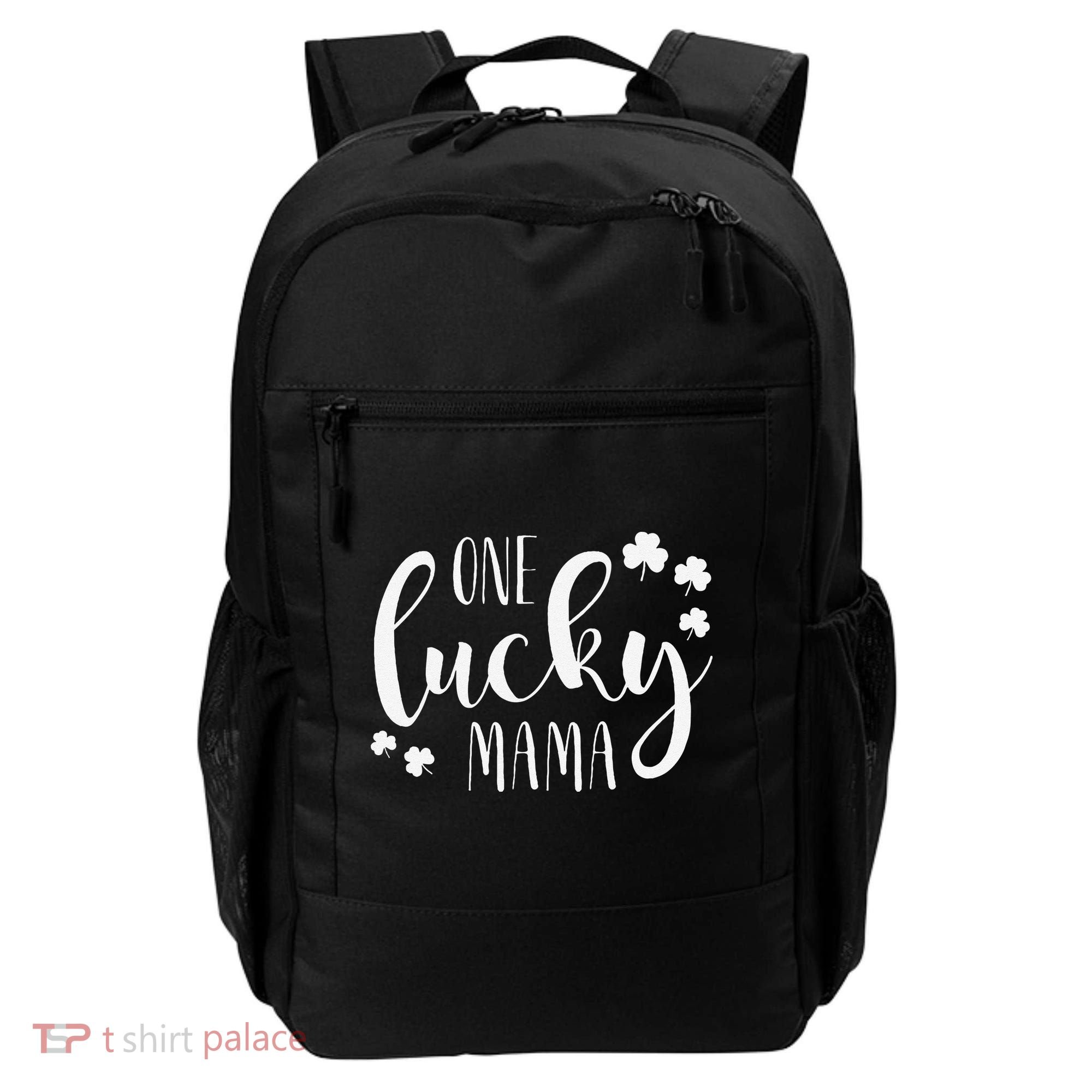 One Lucky Mama St Patricks Day Irish Mom Shamrock Momma Backpack