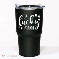 One Lucky Mama St Patricks Day Irish Mom Shamrock Momma Tumbler thumb 0