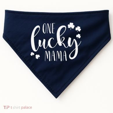 One Lucky Mama St Patricks Day Irish Mom Shamrock Momma USA-Made Doggie Bandana