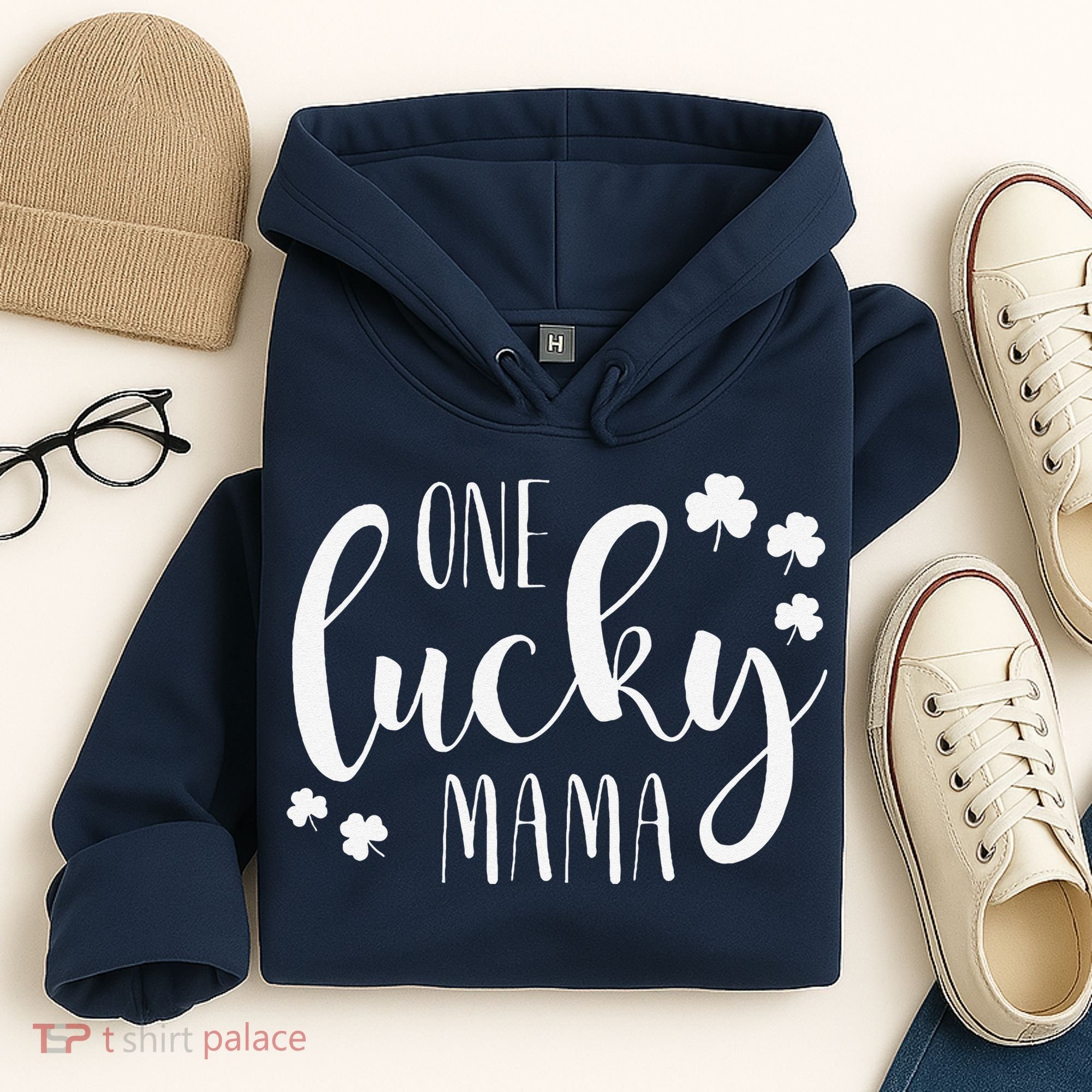 One Lucky Mama St Patricks Day Irish Mom Shamrock Momma Hoodie