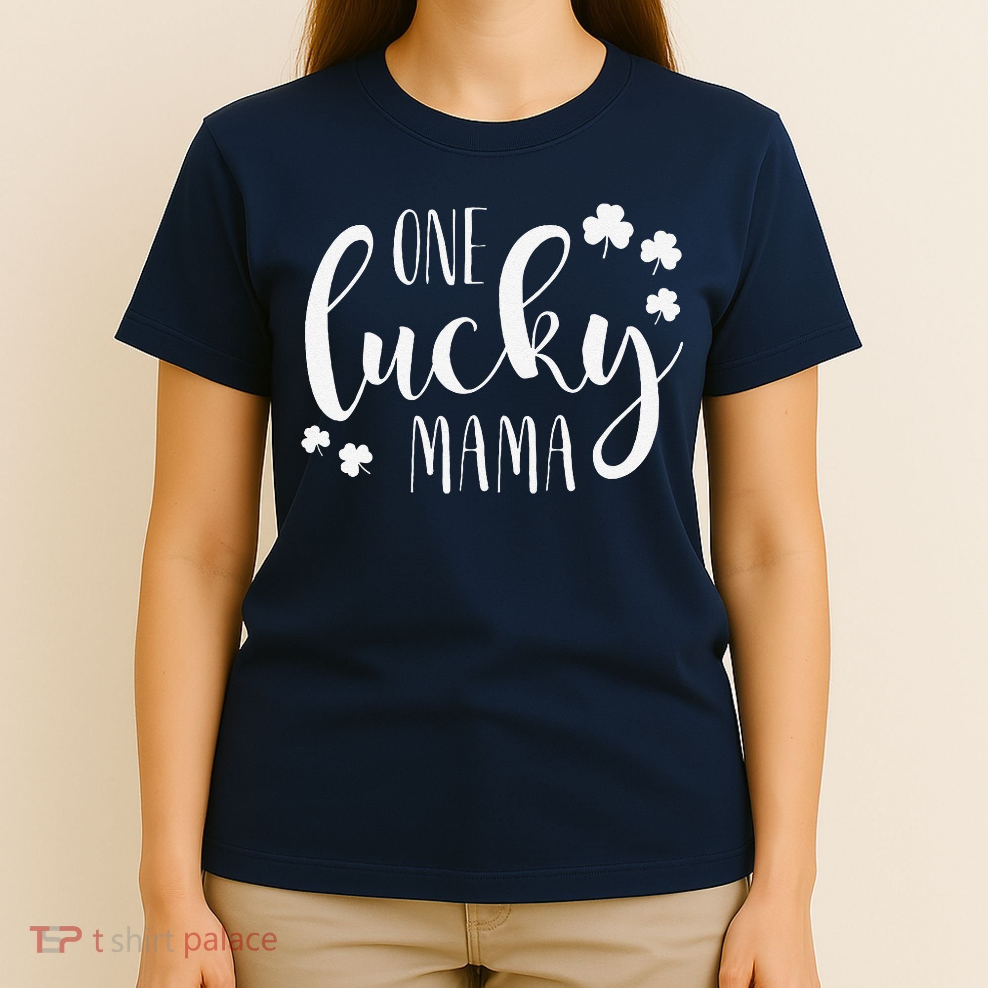 One Lucky Mama St Patricks Day Irish Mom Shamrock Momma T-Shirt