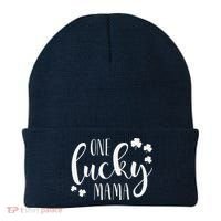 One Lucky Mama St Patricks Day Irish Mom Shamrock Momma Beanie thumb 0