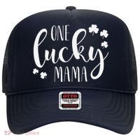 One Lucky Mama St Patricks Day Irish Mom Shamrock Momma Hat thumb 0
