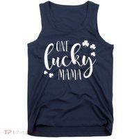 One Lucky Mama St Patricks Day Irish Mom Shamrock Momma Tank Top thumb 0