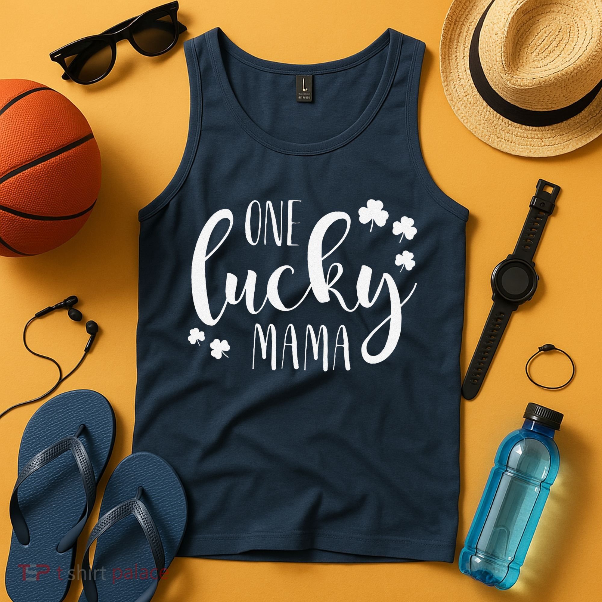 One Lucky Mama St Patricks Day Irish Mom Shamrock Momma Tank Top