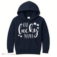 One Lucky Mama St Patricks Day Irish Mom Shamrock Momma Kids Hoodie thumb 0
