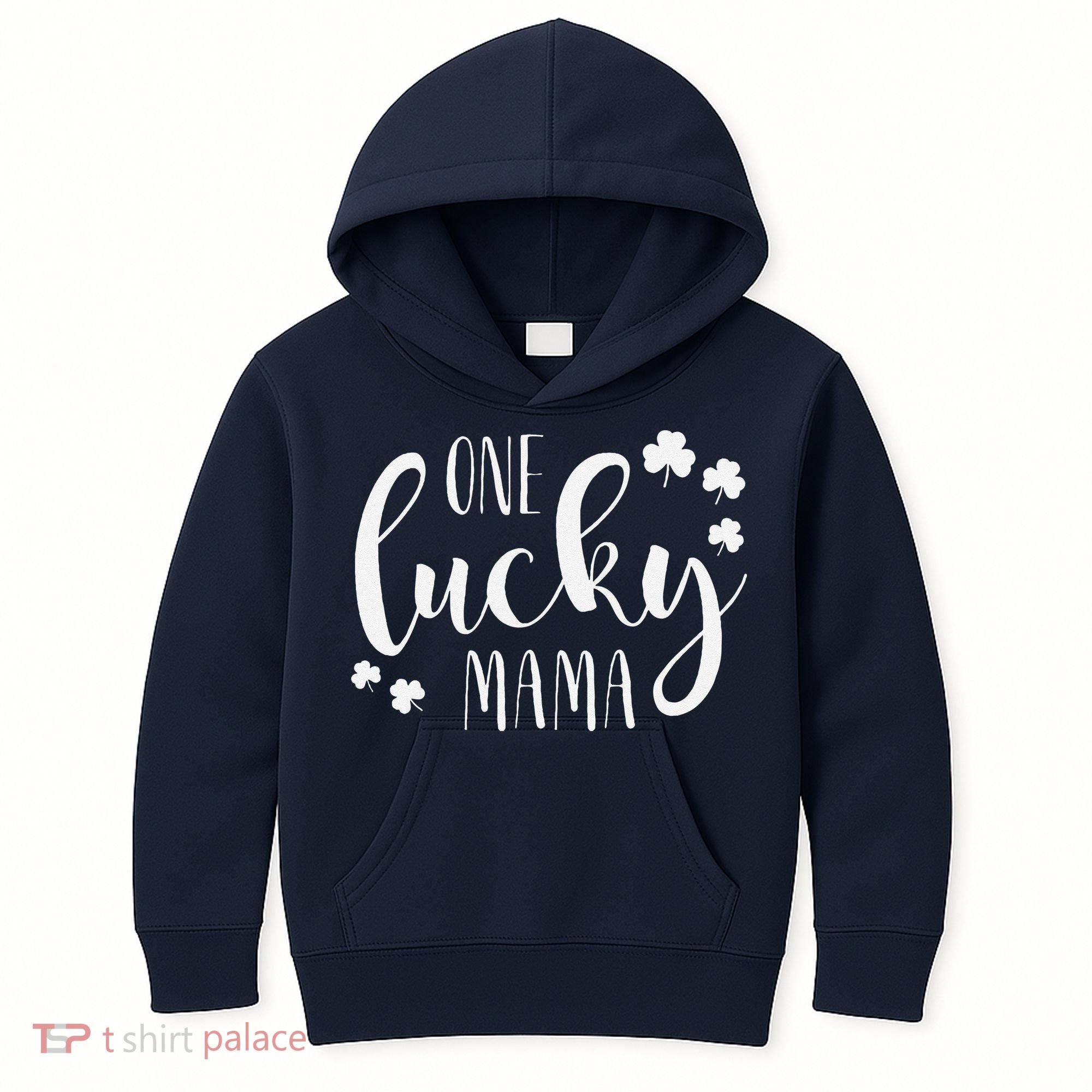 One Lucky Mama St Patricks Day Irish Mom Shamrock Momma Kids Hoodie