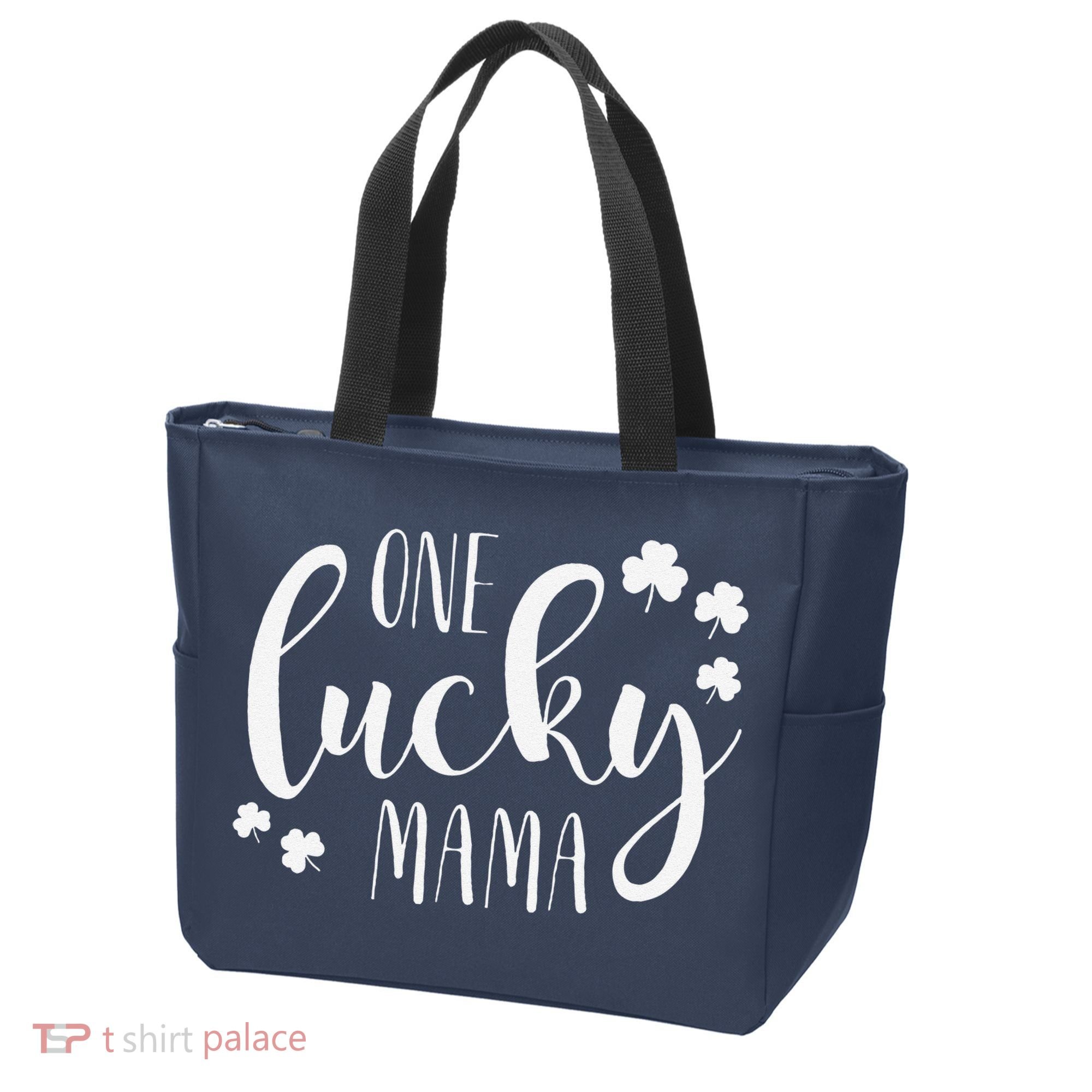 One Lucky Mama St Patricks Day Irish Mom Shamrock Momma Tote Bag