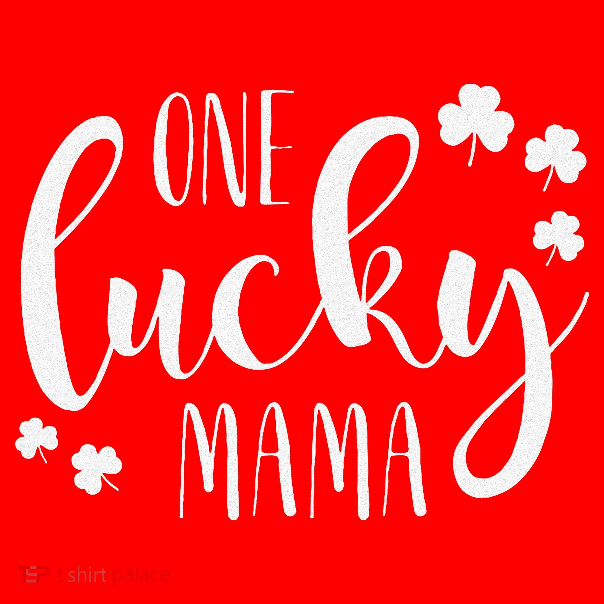 One Lucky Mama St Patricks Day Irish Mom Shamrock Momma Santa Hat
