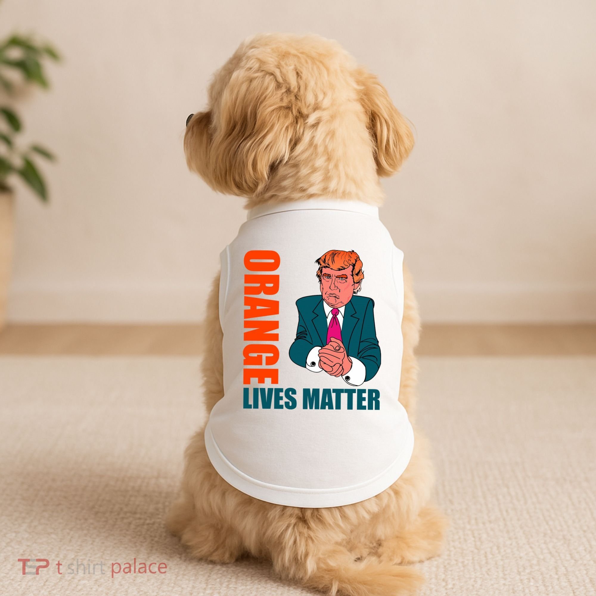 Orange Lives Matter Funny Trump Doggie Tank