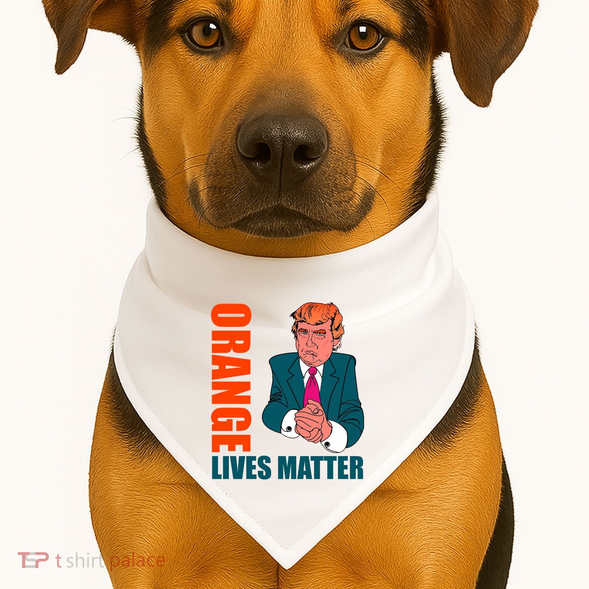 Orange Lives Matter Funny Trump USA-Made Doggie Bandana