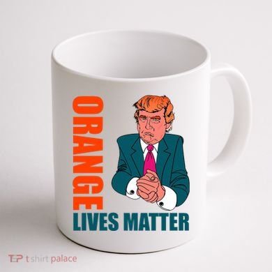 Orange Lives Matter Funny Trump Coffee Mug back