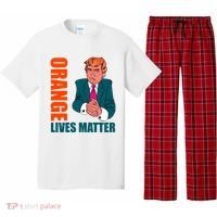 Orange Lives Matter Funny Trump Pajama Set thumb 0