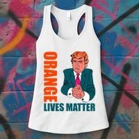 Orange Lives Matter Funny Trump Women's Tank Top thumb 3