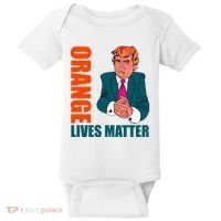 Orange Lives Matter Funny Trump Baby Bodysuit thumb 0