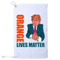 Orange Lives Matter Funny Trump Golf Towel thumb 0