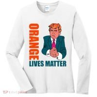 Orange Lives Matter Funny Trump Women's Long Sleeve Shirt thumb 0