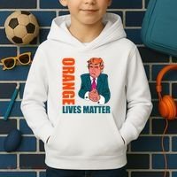 Orange Lives Matter Funny Trump Kids Hoodie thumb 2
