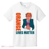 Orange Lives Matter Funny Trump Kids T-Shirt thumb 0