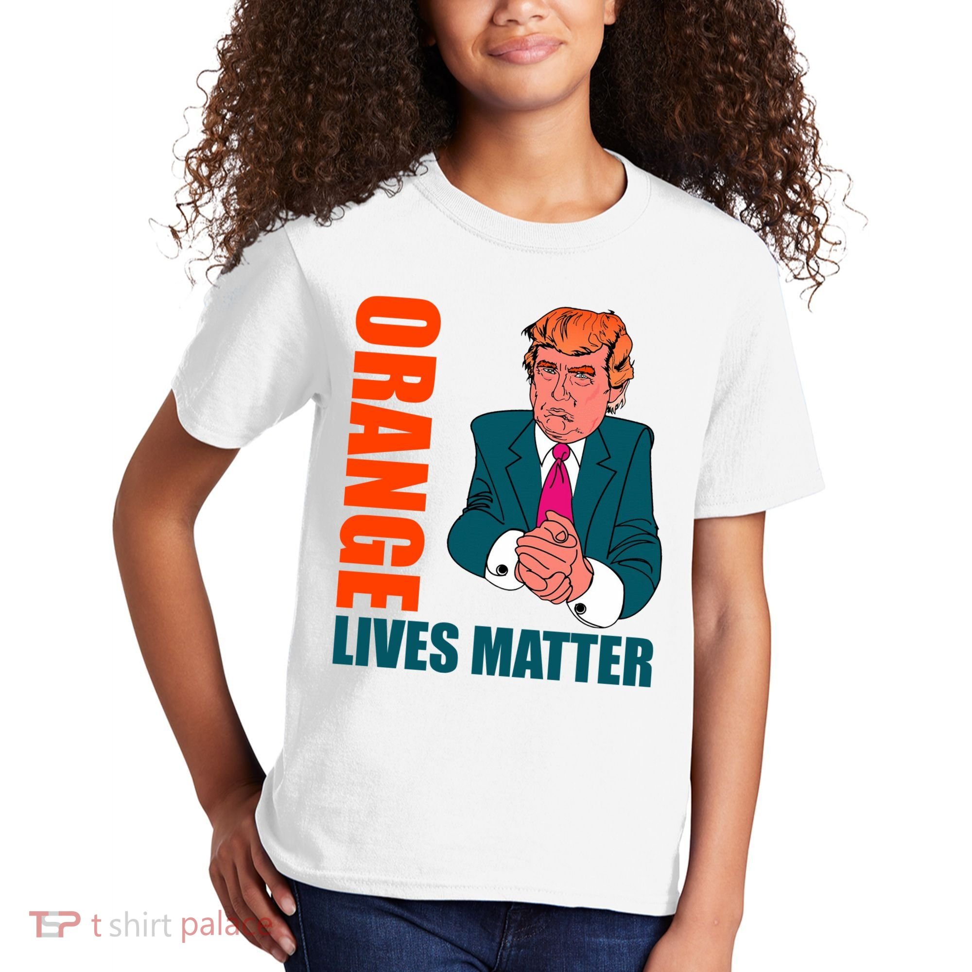 Orange Lives Matter Funny Trump Kids T-Shirt