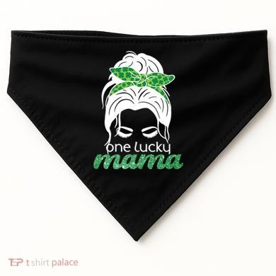 One Lucky Mama St Patricks Day USA-Made Doggie Bandana