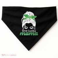 One Lucky Mama St Patricks Day USA-Made Doggie Bandana thumb 0