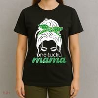 One Lucky Mama St Patricks Day T-Shirt thumb 4