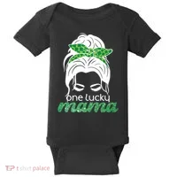One Lucky Mama St Patricks Day Baby Bodysuit thumb 0