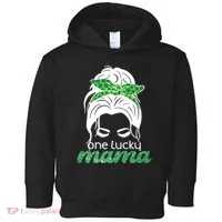 One Lucky Mama St Patricks Day Toddler Hoodie thumb 0