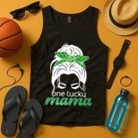 One Lucky Mama St Patricks Day Tank Top thumb 4