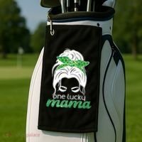 One Lucky Mama St Patricks Day Golf Towel thumb 2