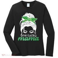 One Lucky Mama St Patricks Day Women's Long Sleeve Shirt thumb 0