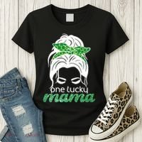 One Lucky Mama St Patricks Day Women's T-Shirt thumb 3