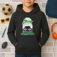 One Lucky Mama St Patricks Day Kids Hoodie thumb 2